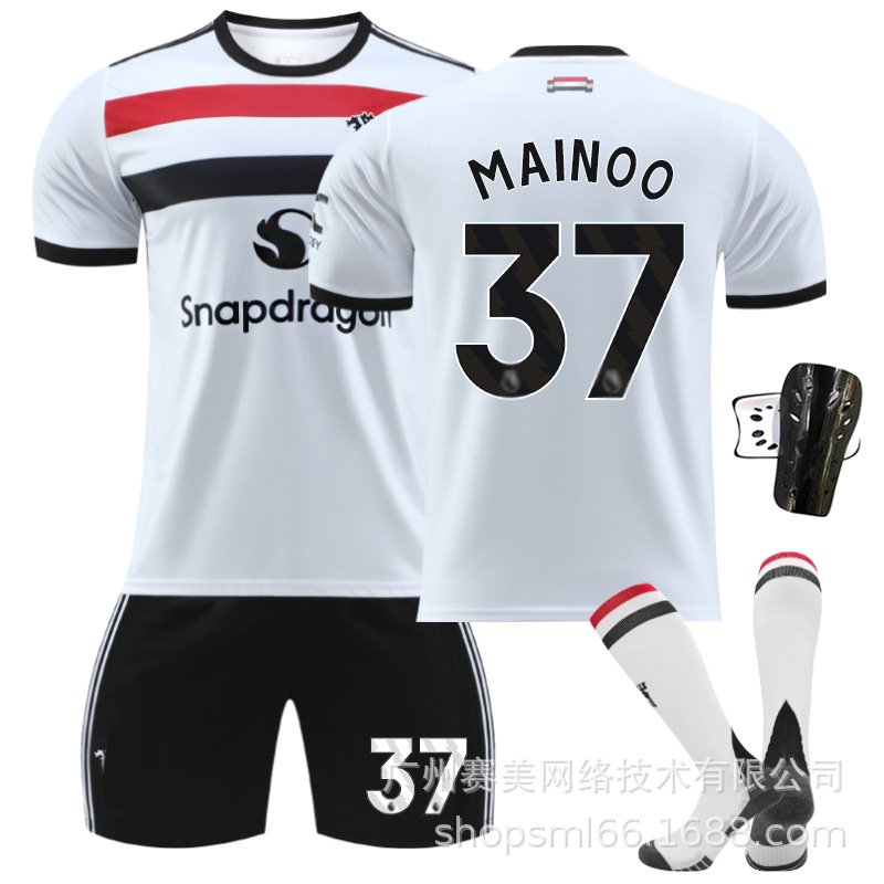 Picture of 2425 Red Devils Two-man White Football Jersey suit 10 Rashford 37 Menu 17 Garner Joe 7C Luo Men's Jersey