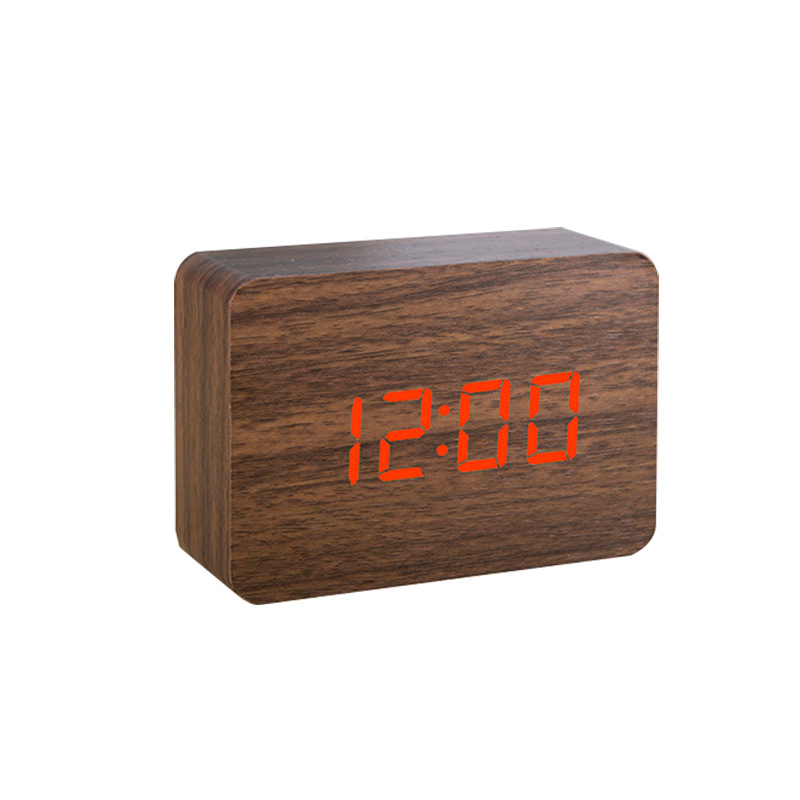 Picture of Source Manufacturer Electronic Clock Rectangular Wooden Clock Mini Alarm Clock Digital Clock Led Wooden Clock Luminous