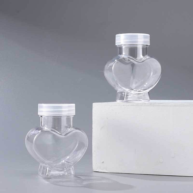 38 teeth 80ml love bottle star bottle PET transparent colorless hand sanitizer bottle crystal baby jar spongebob