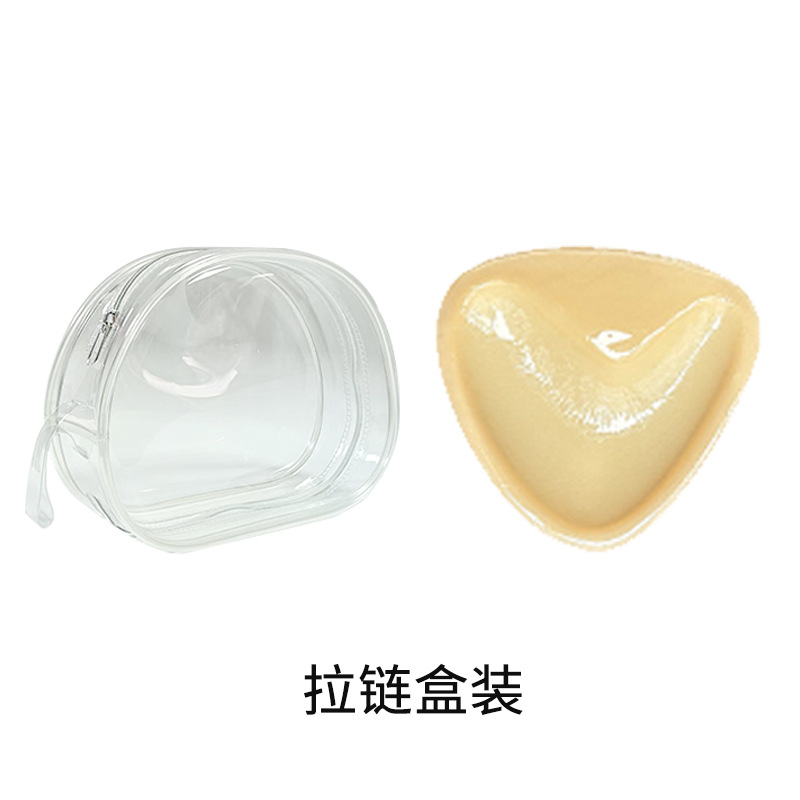 Picture of Triangle Silicone Chest Patch Women's Push-up Self-adhesive Chest Pad Invisible Thickened Sponge Pad Swimwear Bikini Underwear Insert