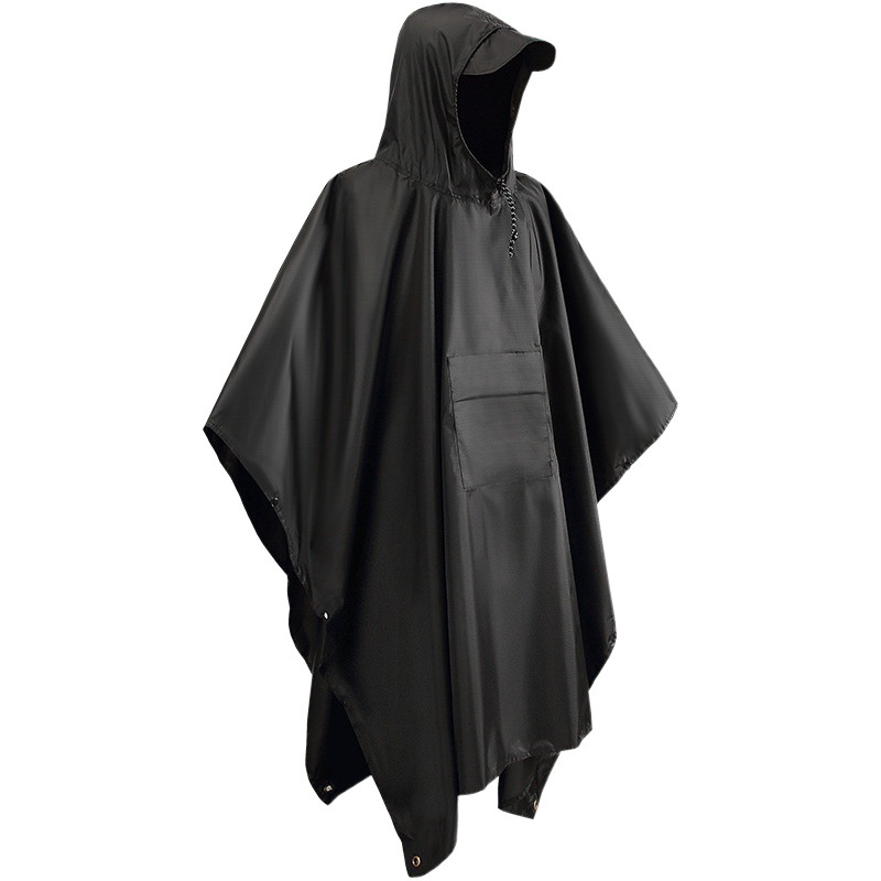 Foreign Trade Multi-functional Three-in-One Outdoor Poncho Mountaineering Walking Cloak Raincoat Floor Cloth Canopy Riding Adult