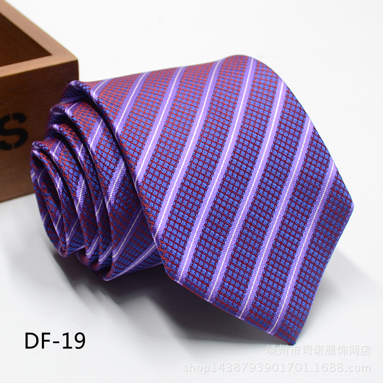 Picture of Tie business formal men's tie polyester yarn Arrow 8cm business tie