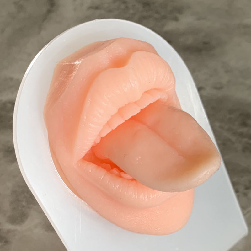Picture of Silicone Ear Facial Features Model Nose Lip Model Training Posing Tool Nose Nail Tongue Nail Navel Nose Nail Display