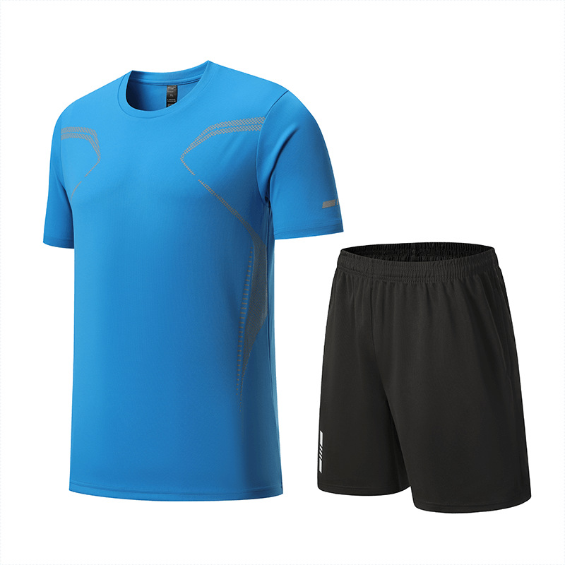 Picture of Quick-Drying Short-Sleeved Men's Ice-Feel Summer Sports Suit, Loose and Breathable Casual Versatile Fitness Sportswear