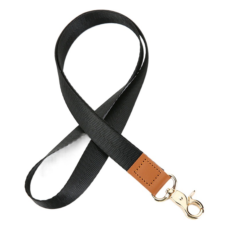 Cross-Border Mobile Phone Lanyard Leather Connector Lanyard Metal Buckle Work Permit Lanyard Silk Screen Lanyard Student Id Lanyard