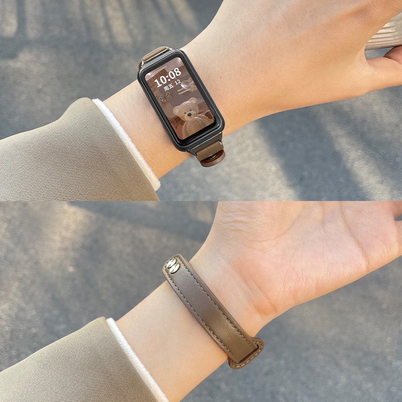 Picture of For Huawei Bracelet 9/8/7NFC Edition Strap Huawei band6pro Bracelet Leather Glory Bracelet 7 Men and Women