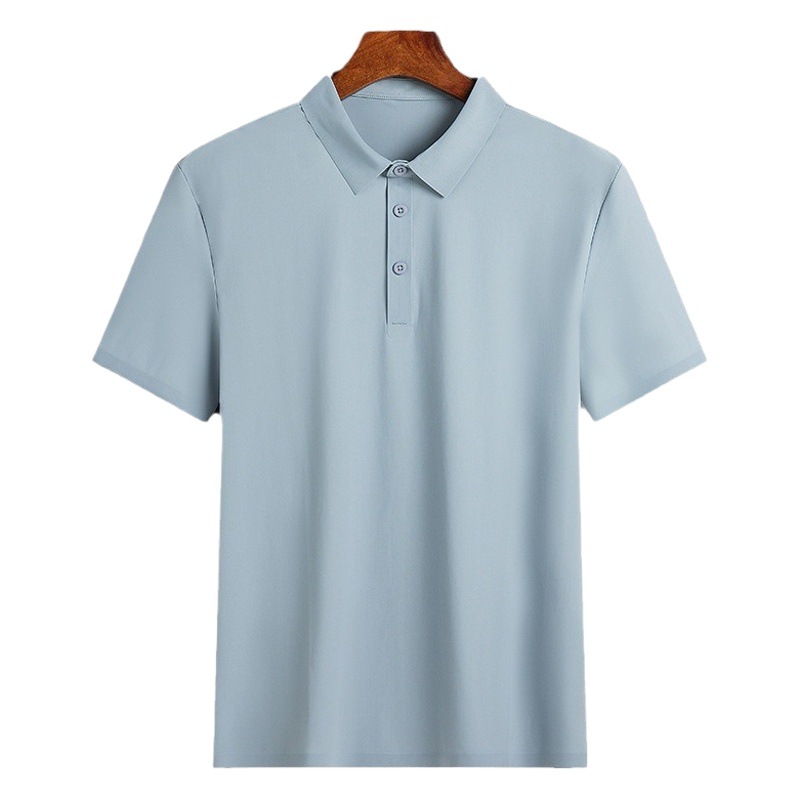 High Quality Summer Quick Drying POLO Shirt Men's Ice Silk Short Sleeve T-Shirt Women's Group Leisure Advertising Shirt Wholesale Custom Character