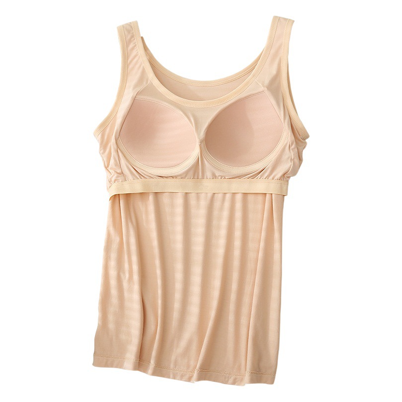 Modal Camisole Women's Padded Bra-Free Thin Large Size Sports Cup All-In-One Intimates for Women