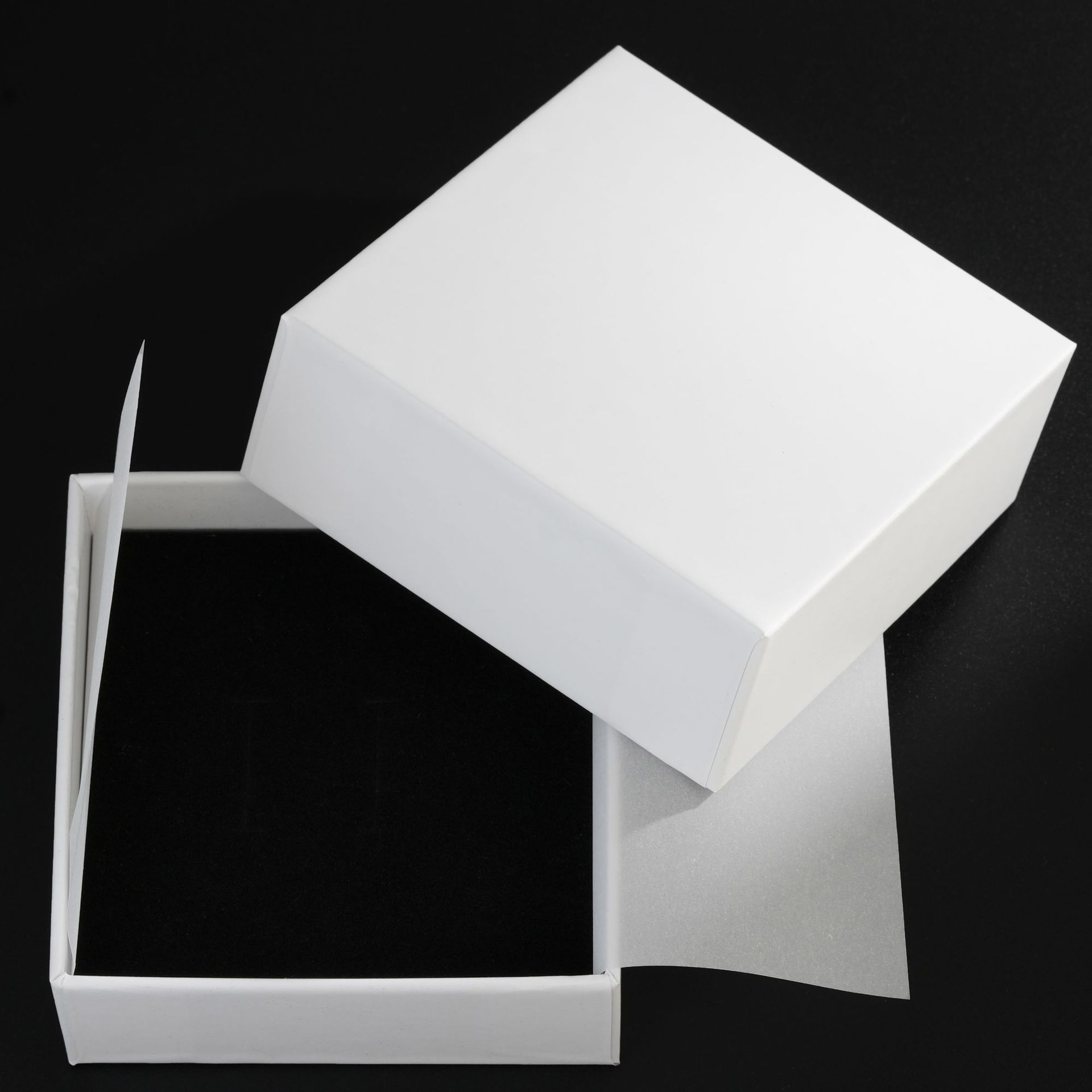In-Stock Live Popular Simple Lid Jewelry Kraft Paper Empty Box Jewelry Packaging Box
