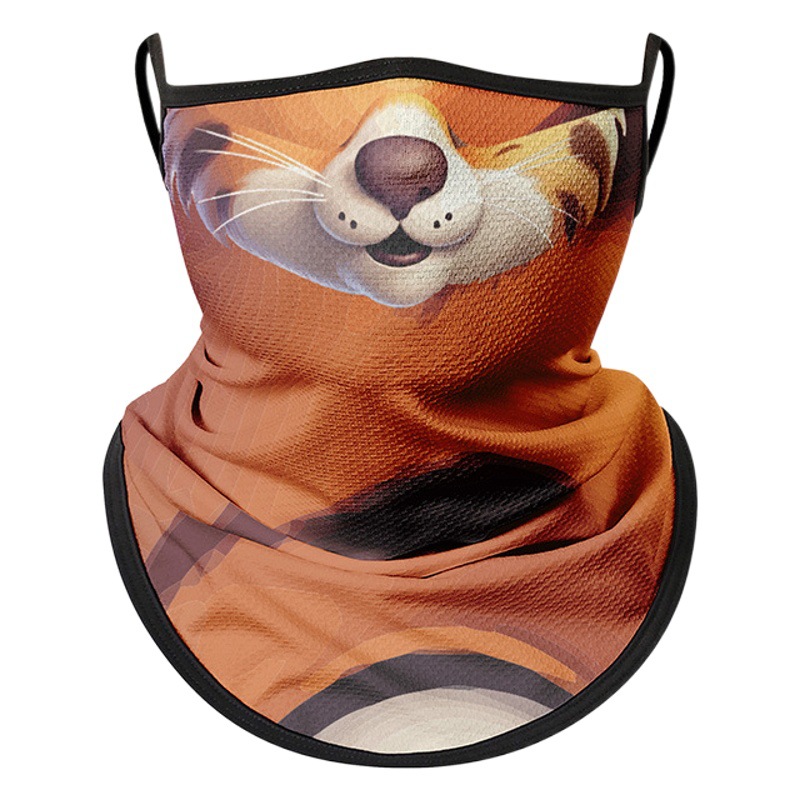 Summer Kidsren's Sun Protection Ear-Hanging Triangle Face Towel Outdoor Motorcycle Cycling Mask Travel Beach Camping Style Mountaineering Scarf