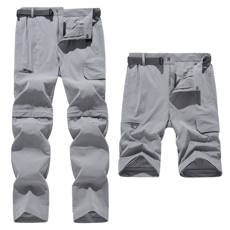 Outdoor Sports Casual Quick-drying Pants Men's Quick-drying Pants Women's Removable Summer Four-sided Elastic Mountaineering Pants Cross-Border