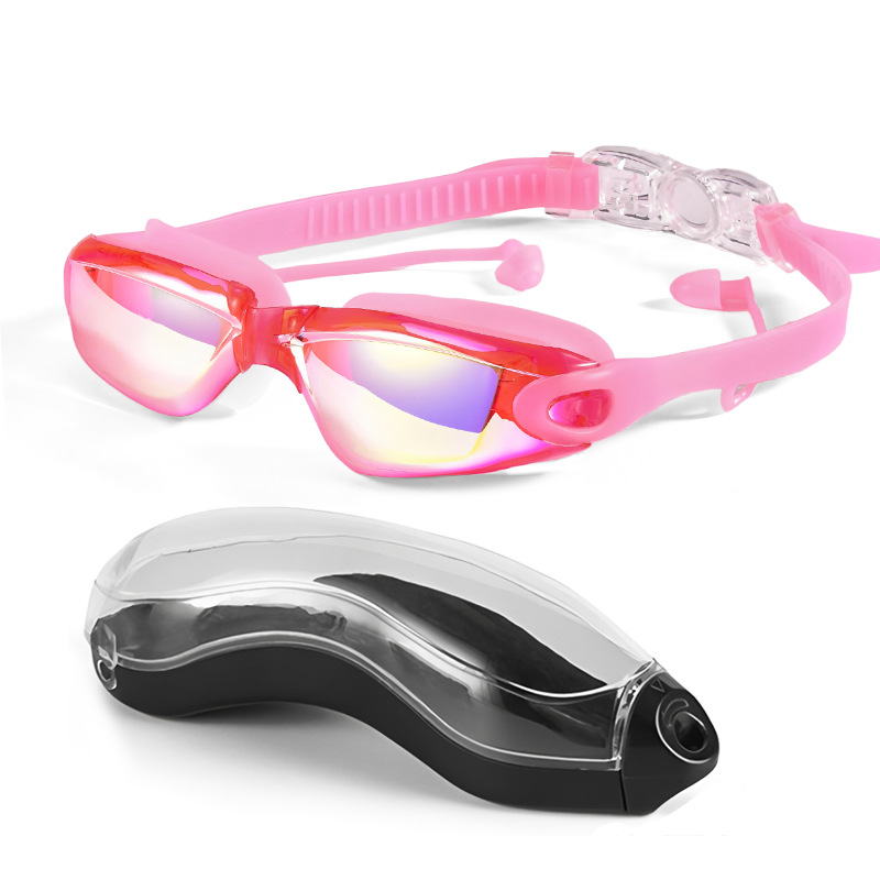 Picture of Adult Professional Training Swimming Goggles Unisex Waterproof Anti-Fog Competition Silicone Large Frame Swimming Goggles Equipment Wholesale