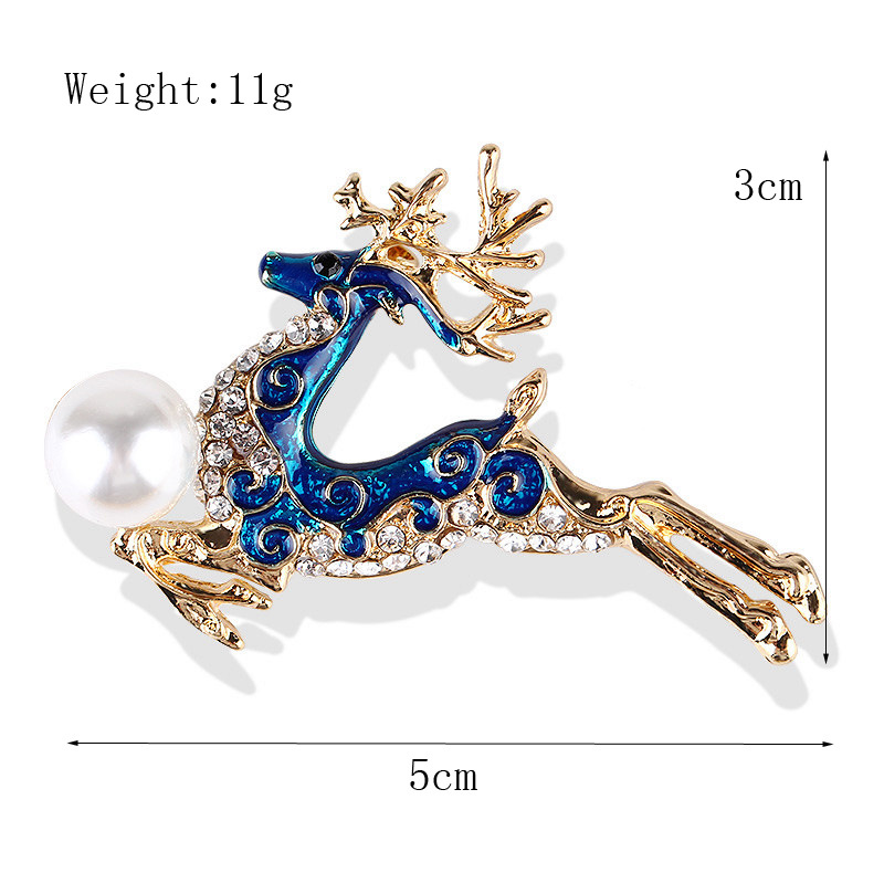 Picture of Lanhao European and American New Fashion Christmas Brooch Christmas Tree Shoes Elk Wreath Snowflake Bell Pin Women