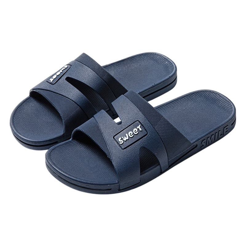 Men's Summer Home Slippers Non-Slip Quiet Bath Slippers Outdoor Beach Slippers Simple Hotel Bath Slippers