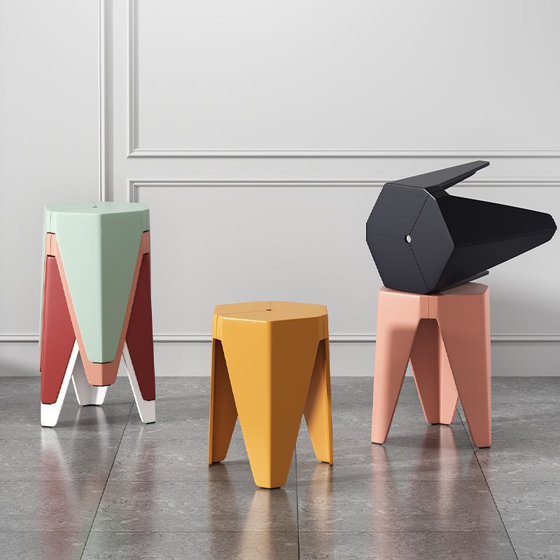 Plastic stool thickened for home adults extra thick and sturdy can be stacked with modern simple dining table chairs, round benches and benches