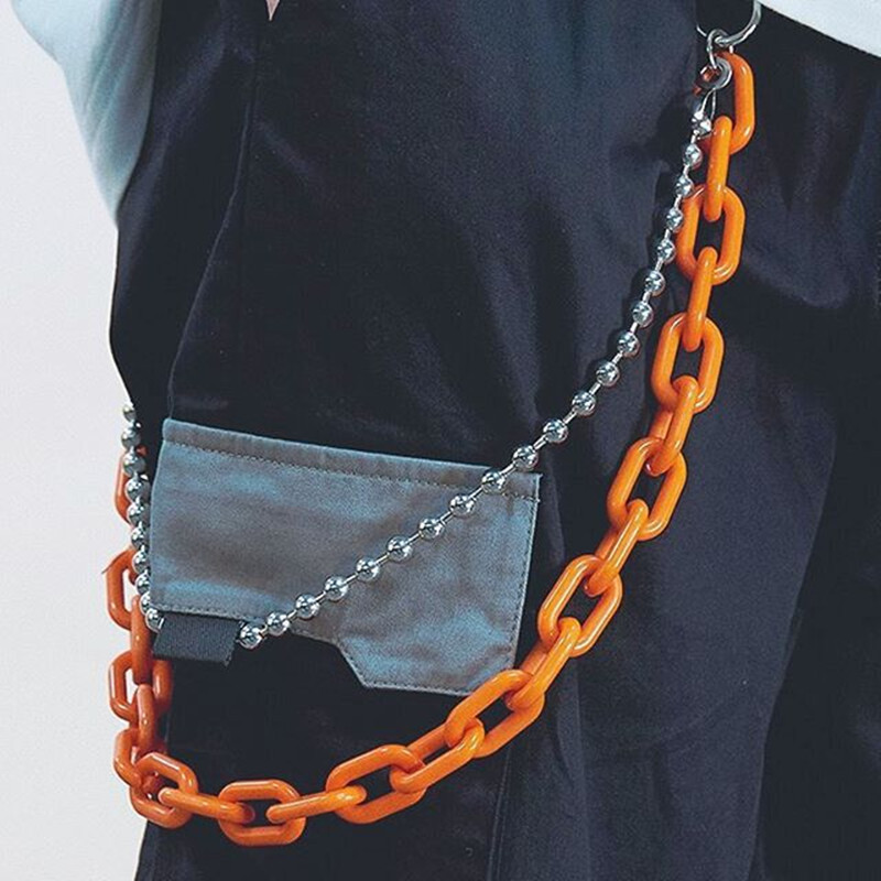 Removable Resin Chain Pants Chain Korean Green Fluorescent Pants Chain Ins Trendy Brand Hip-hop Pants Waist Chain Hanging Chain