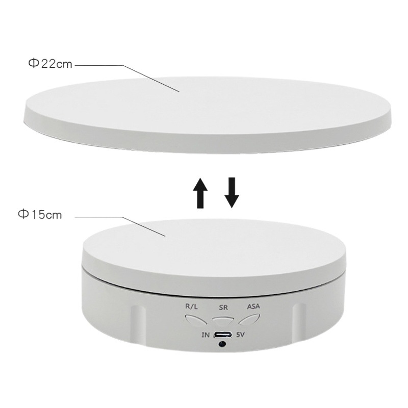 Genuine goods two-in-one turntable display stand rotating necklace display stand electric turntable live photography jewelry remote control