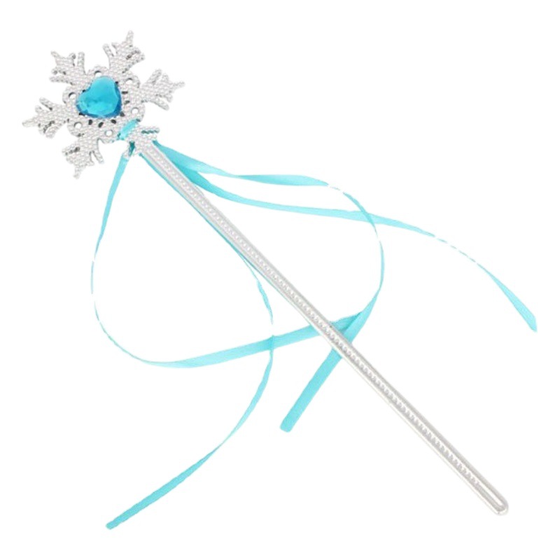 Manufacturer Wholesale Frozen Cartoon Crown Magic Wand Elsa Princess Children's Necklace Bracelet Ear Clip Ring