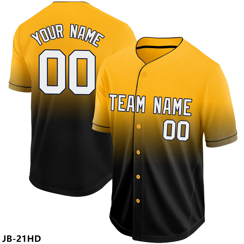 Picture of New Baseball Suit Cardigan Short Sleeve Training Sports American Cross-border Game Baseball Suit Printed Button Breathable Jersey