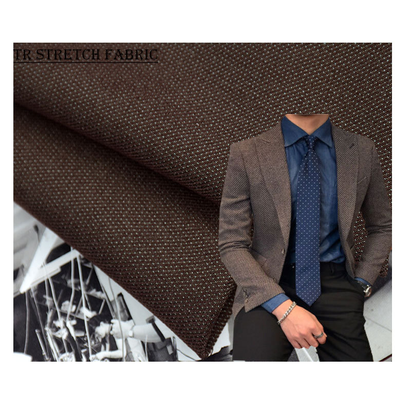 TR twill 360GSM polyester viscose four-sided elastic suit pants casual fabric wholesale