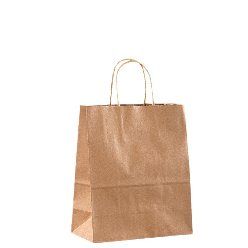 Picture of in stock Kraft Paper Bag Universal Takeaway Bags Clothing Christmas New Year Gift Bag Kraft Paper Handbag Custom
