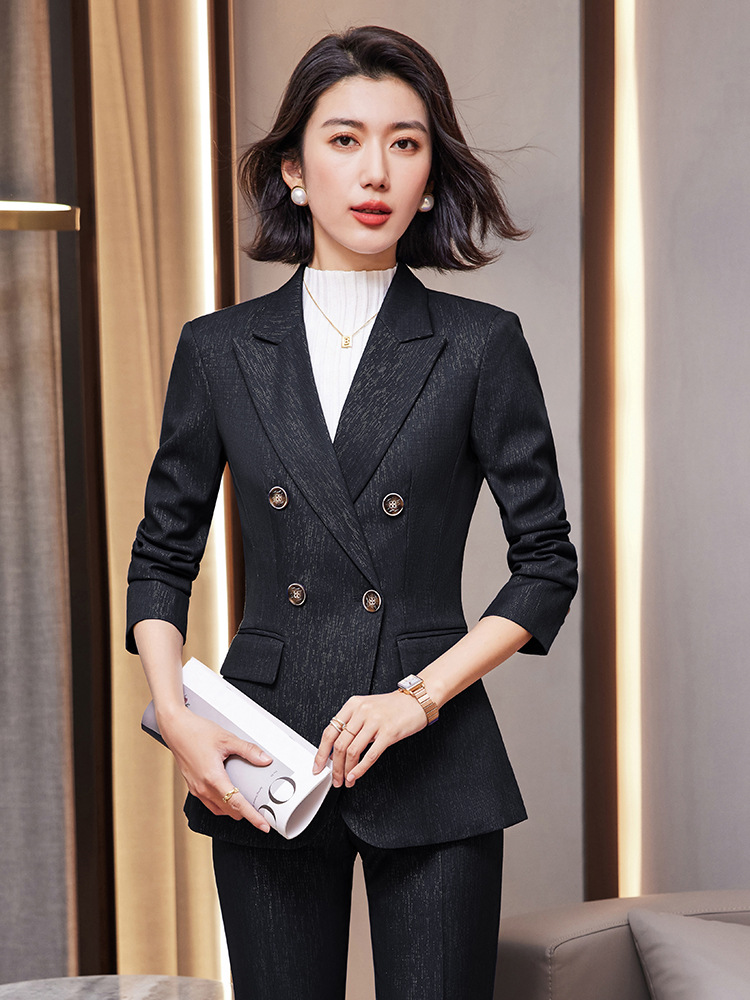 Picture of High-end professional suit suit female autumn and winter temperament goddess fan workplace interview formal wear Manager sales department work clothes