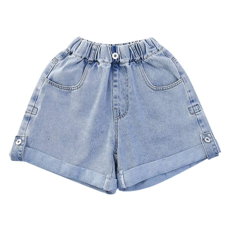 Girls' Jeans Summer Outer Wear 2024 New Children's All-match Pants Girls' Summer Thin Hot Pants