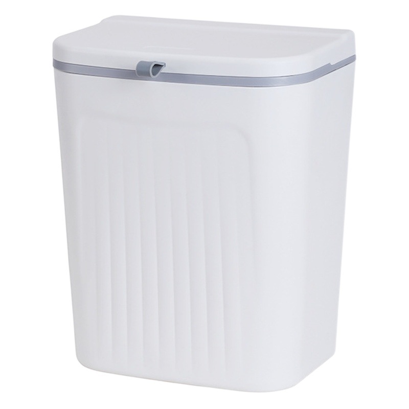 Kitchen Trash Bin Household Toilet Advanced Sense Toilet Wall-mounted Non-perforated Large Capacity Lid Trash Bin