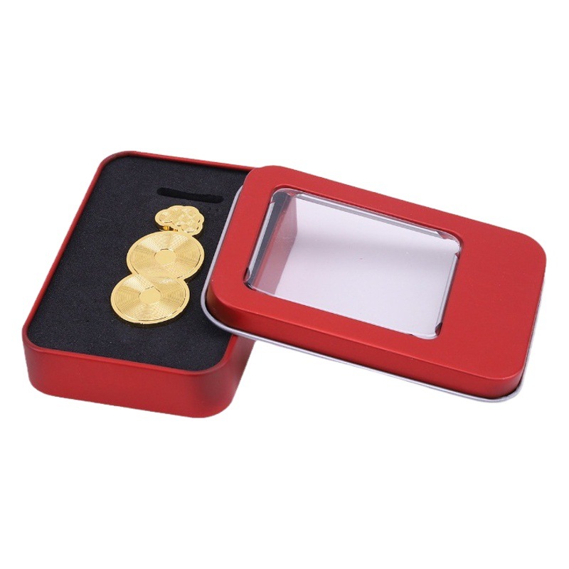 Tinplate Box in stock U Disk Box Microseal Hardware Supplies Metal Packaging 87 Storage Card Badge Iron Box Bag
