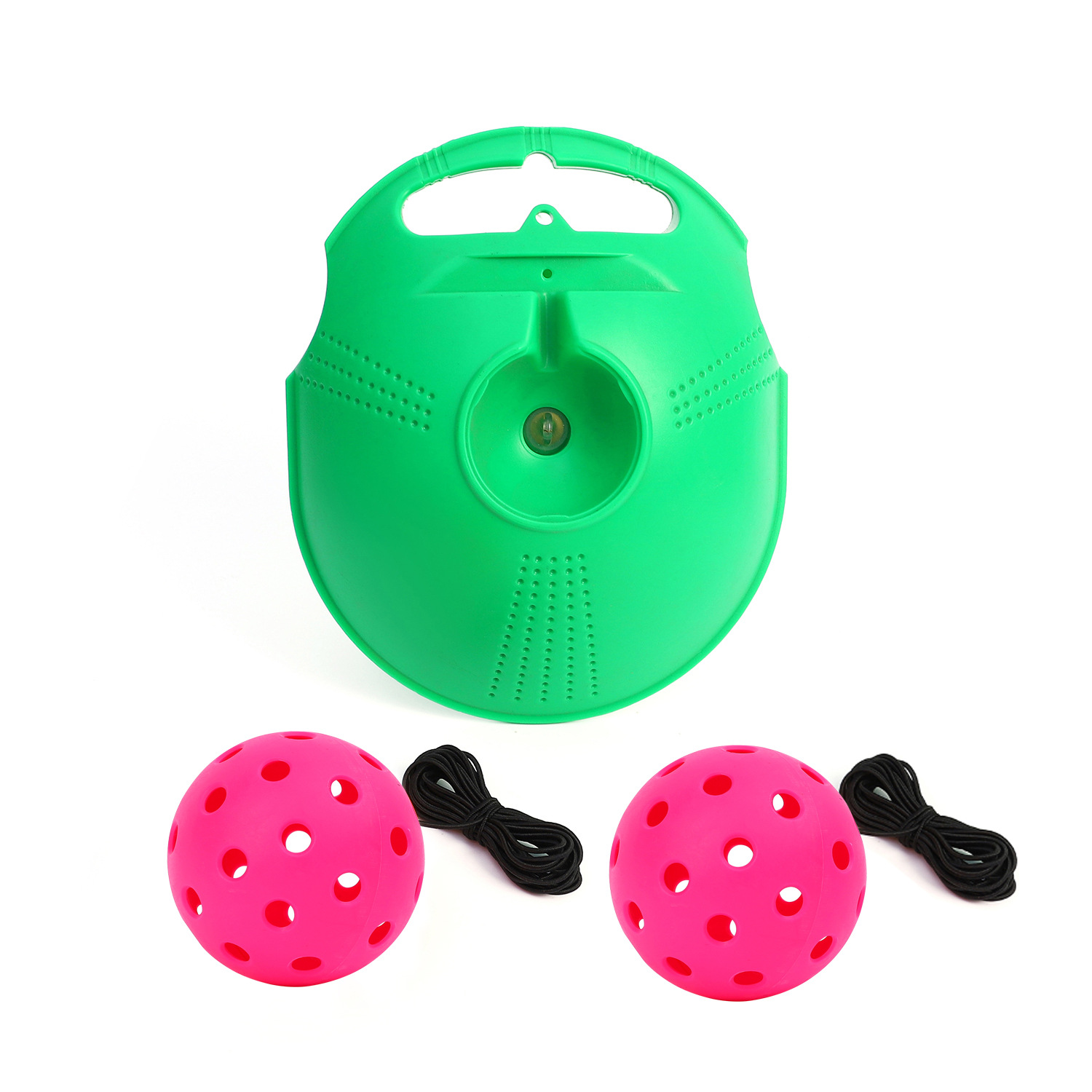 Picture of Pick ball trainer training base 40 holes high elastic plastic hole ball beginners practice Pickleball