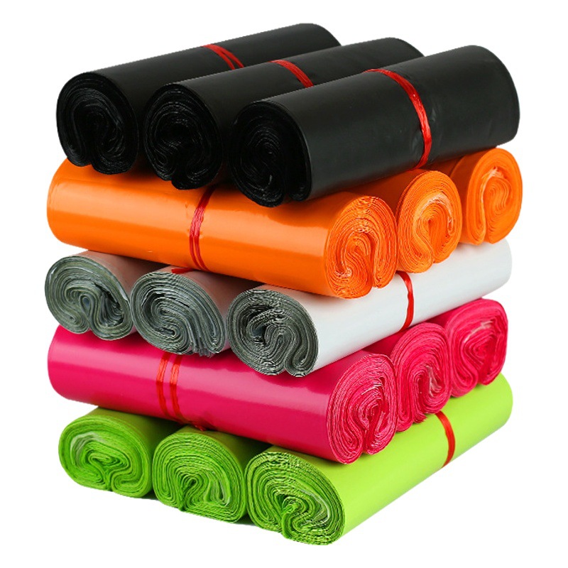 Orange 15-Gauge Thickened Courier Bags Wholesale Packaging Bags for Logistics Parcels, E-Commerce Live Streaming Special Packaging Bags, Whole Pack