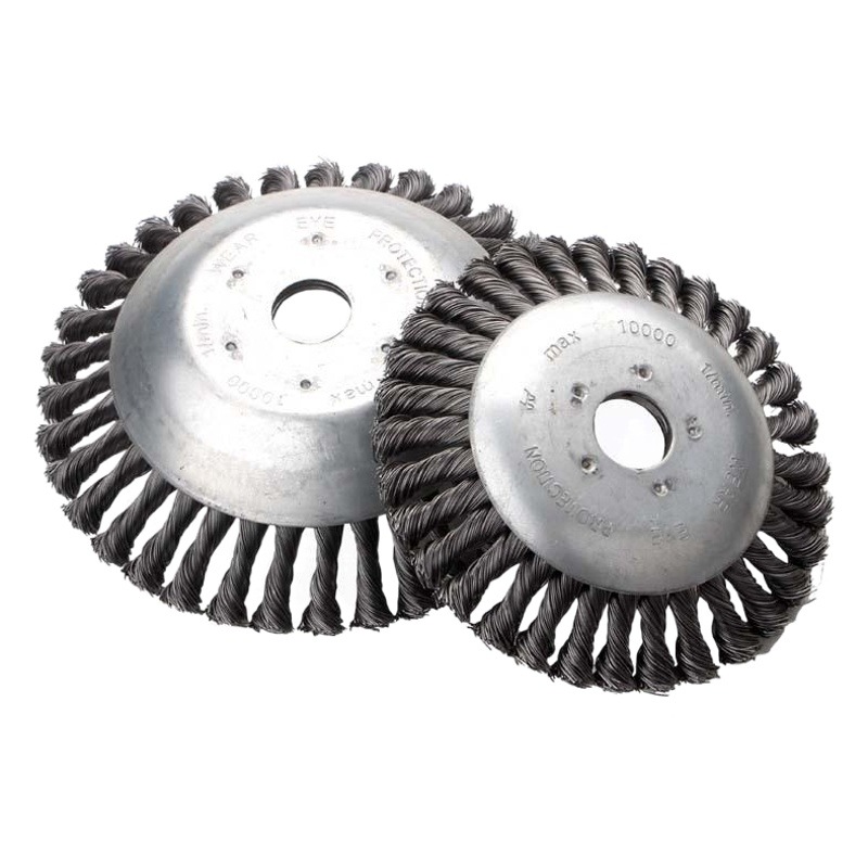 Mower 6-inch 8-inch steel wheel mower head weeding head twisted wire wheel 3-head 6-head garden gap weeding plate