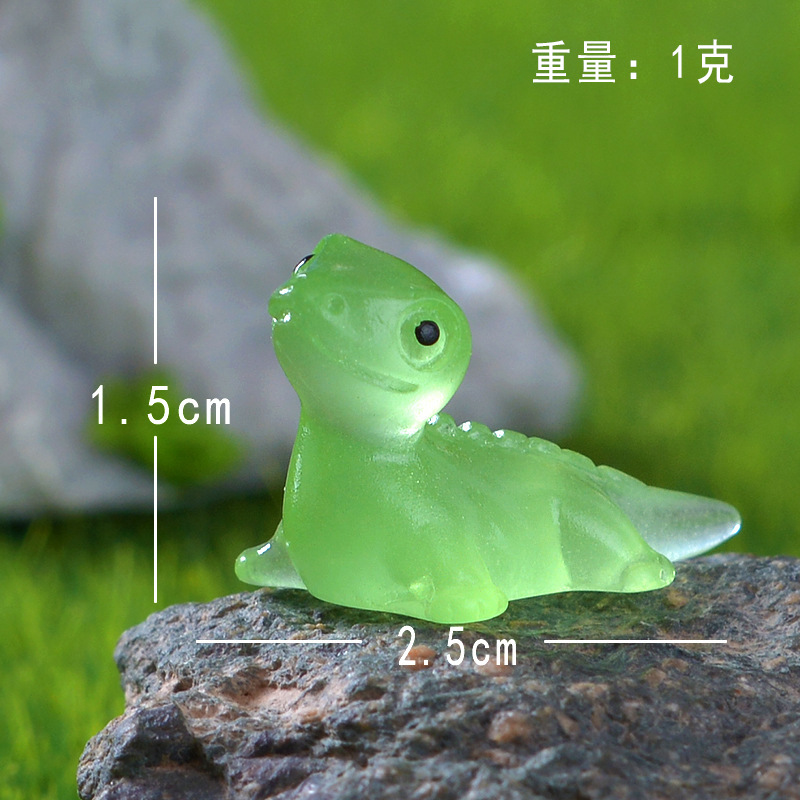 Picture of Cross-Border Cute Luminous Cute Little Lizard Micro Landscape Gardening Ornaments Cartoon DIY Material Resin Crafts