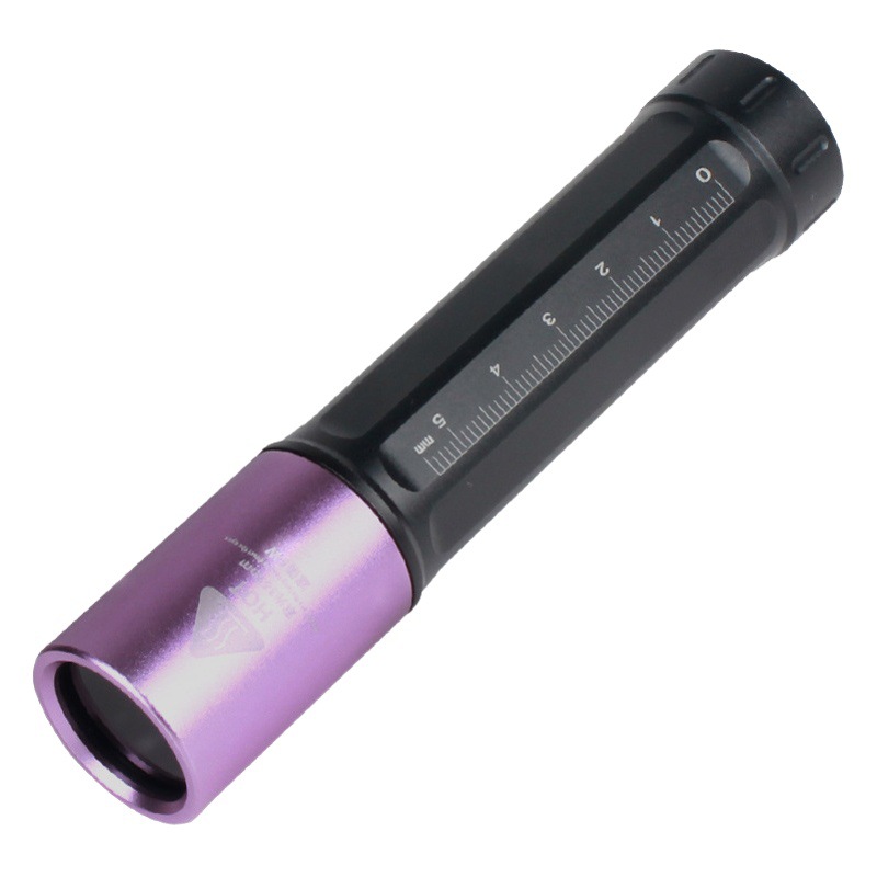 365NM purple flashlight money detector lamp fluorescence detection purple flashlight 15W Cat Moss Wood's rechargeable flashlight