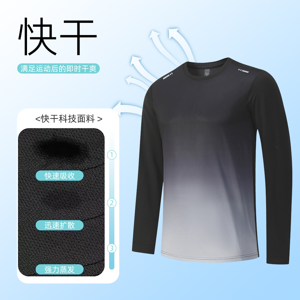 Picture of Cross-border Sports suit Men's Fitness Clothes Running Equipment Morning Running Clothes Cycling Training Room Tight Quick Dry Clothes Wholesale