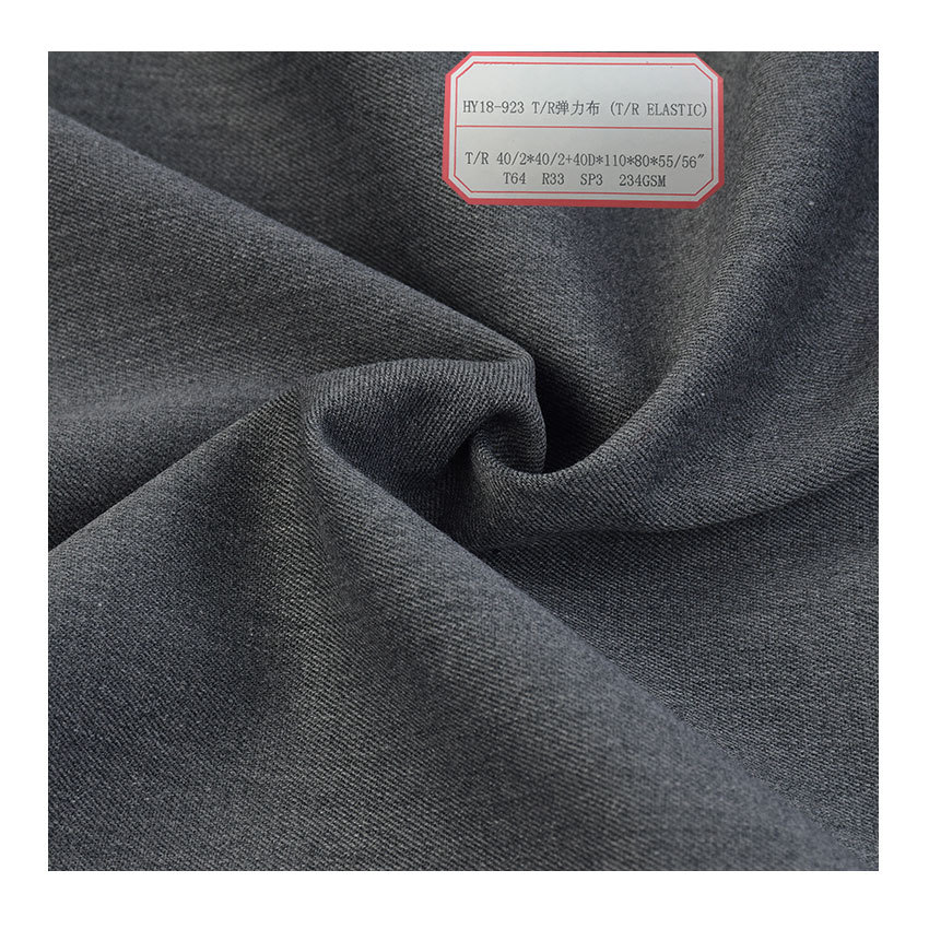 T/R polyester viscose elastic cloth 40D weft elastic trousers spring and autumn cotton coat jacket suit fabric shoes luggage fabric
