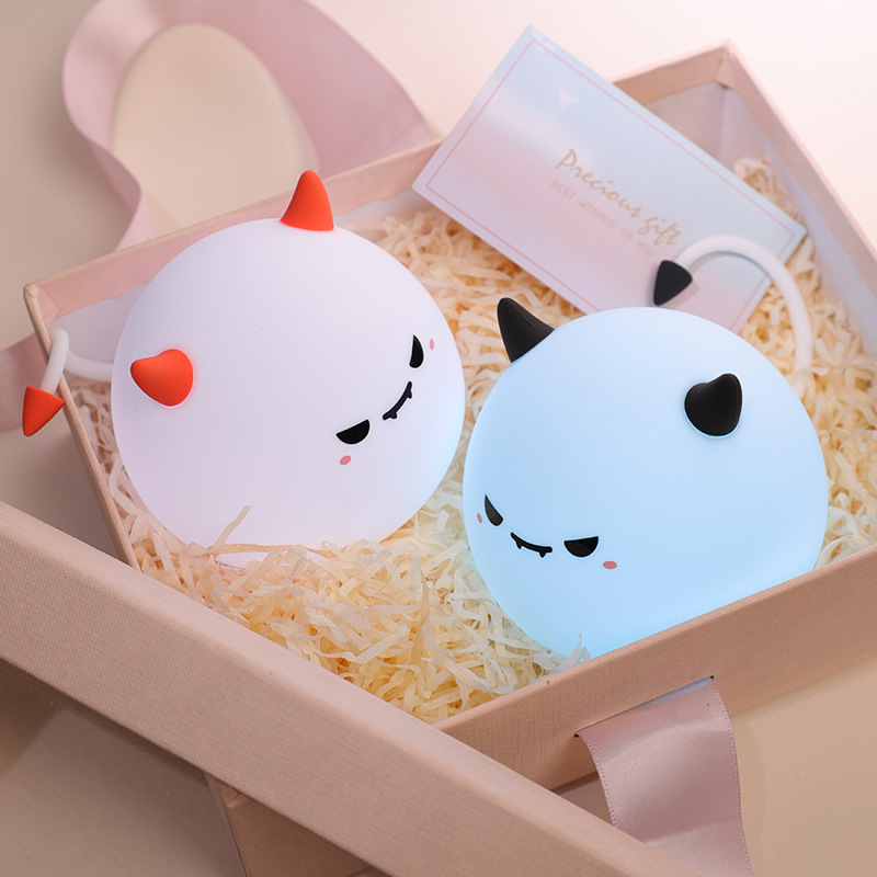 Little Devil Silicone Night Light USB Rechargeable Children's Sleep Companion Sleep Atmosphere Lamp
