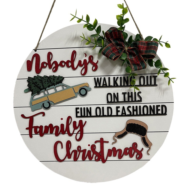 Christmas theme decoration listing Christmas interesting welcome door plate Christmas decoration door plate Christmas card
