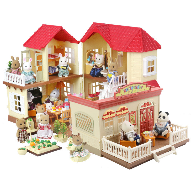 Picture of Sensenong Le Animal Family Mini Rabbit Doll House Children's Play House Simulation Villa Set Girls Toys Wholesale