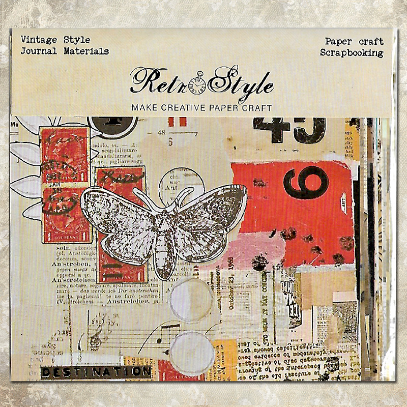 Retro bronzing multi-material DIY album scrapbook Journal material paper card material background paper CH2304