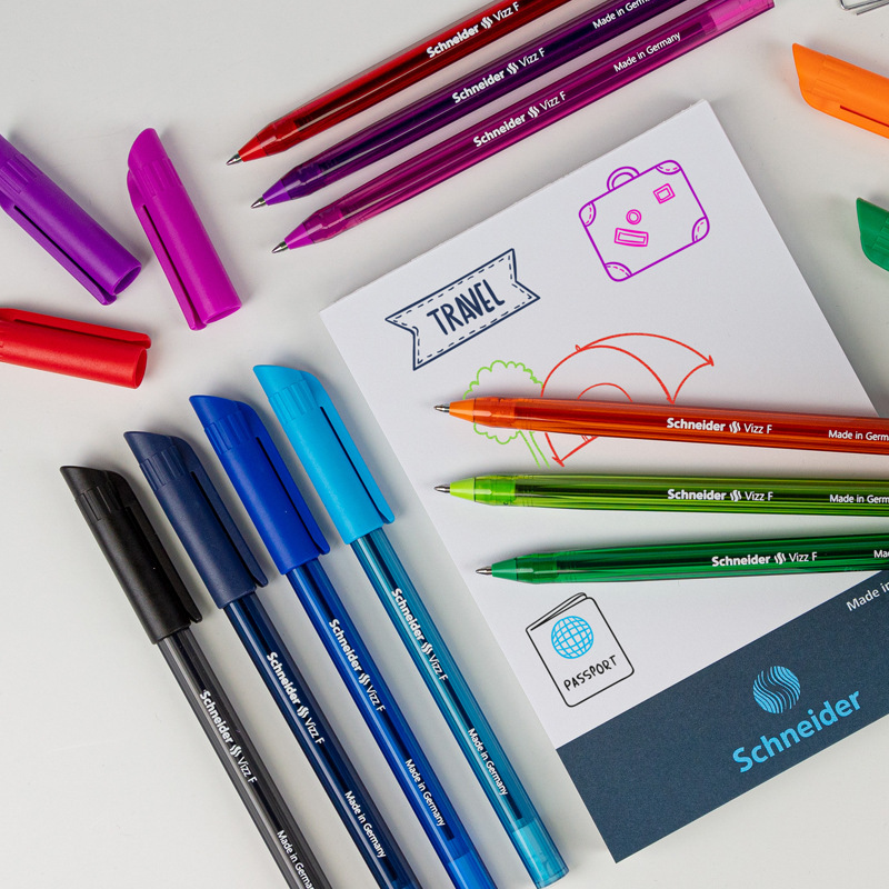 German Schneider Ballpoint Pen Vizz Cap-Opening Office-Specific Multi-Functional Colorful Ball Pen