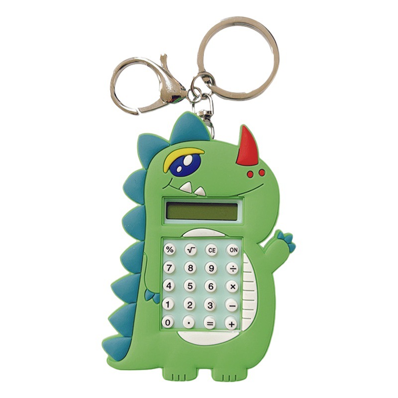 Creative cute puzzle mini maze little dinosaur calculator keychain student schoolbag pendant small gift wholesale