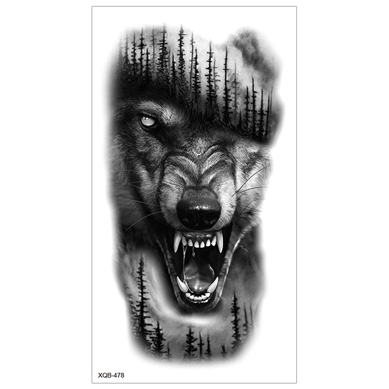 Picture of New Half Arm Tattoo Stickers Cross-border Amazon Hot Selling Set Dark European and American Realistic Waterproof Tattoo Stickers Wholesale