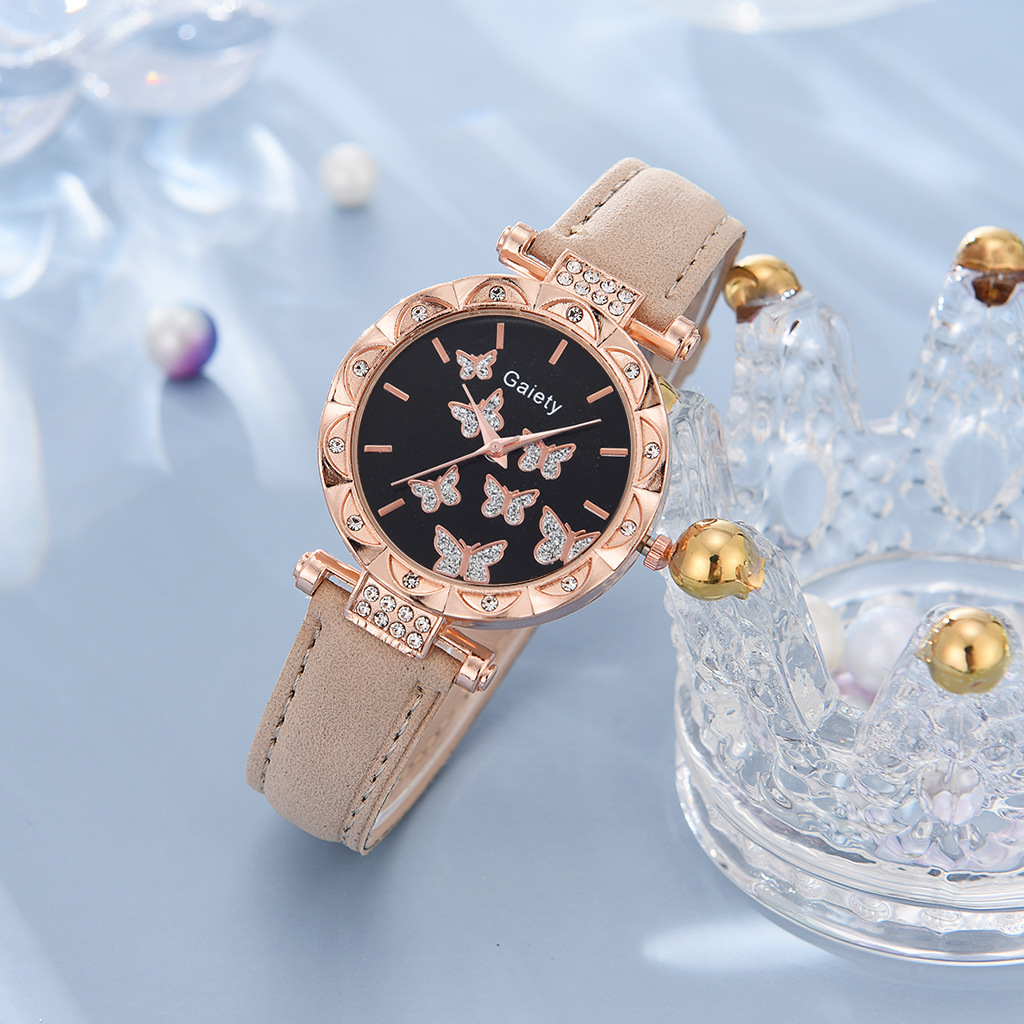 Picture of New TikTok Popular Women's Watch Fashion Personality Simple Watch Butterfly Digital Belt Watch Set