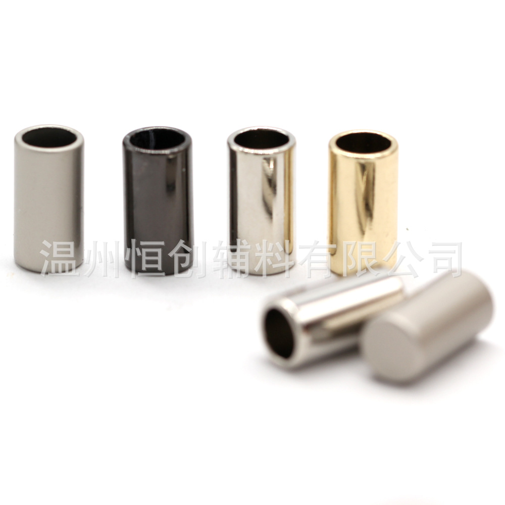 Hengchuang accessories 15x7.9mm cylindrical metal bell zinc alloy straight adjustable rope buckle in stock wholesale