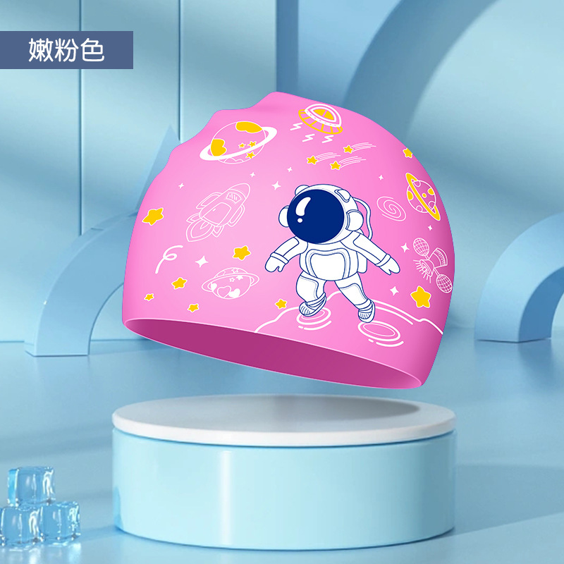 Picture of Adult silicone waterproof swimming cap boys and girls Universal silicone swimming cap increase head swimming cap factory direct sales
