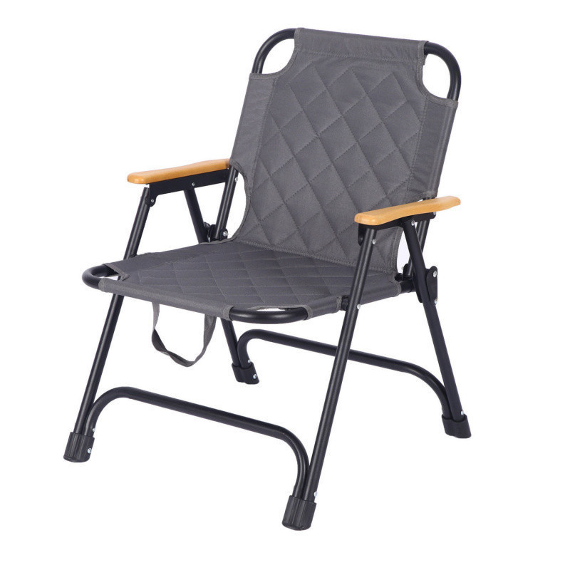 Folding Outdoor Folding Chair Kermit Picnic Camping Portable Table Chair Beach Chair Fishing Beach Gray