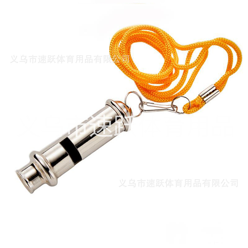 Picture of Whistle Stainless Steel Whistle Security Metal Alarm Whistle High Frequency Large Decibel Outdoor Life-saving Whistle Flute Whistle Referee