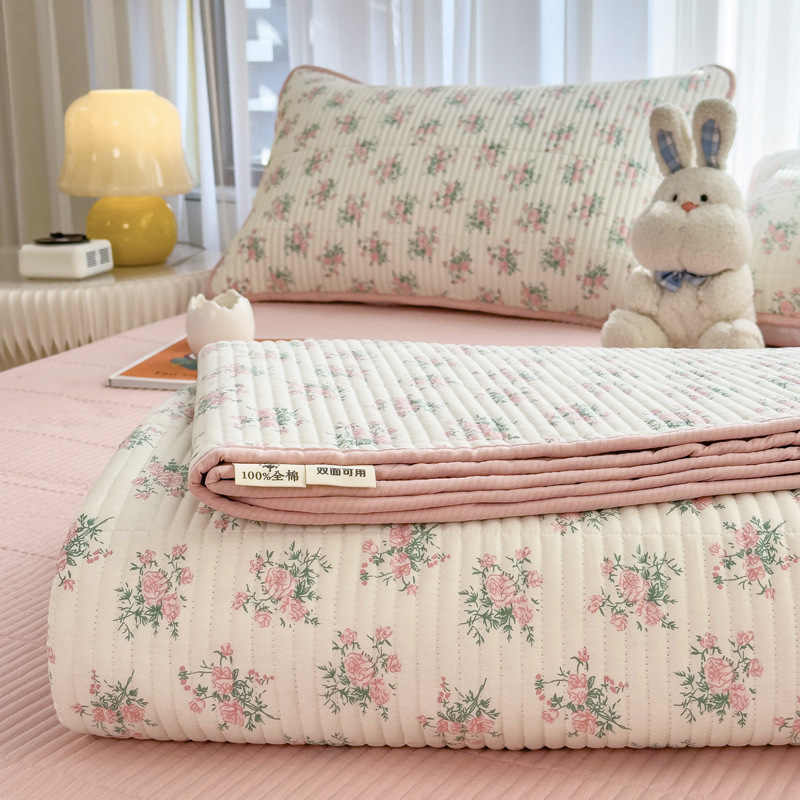 Picture of Cross-border New Ins Style Cotton Bed Cover Soft Waxy Cotton Single-piece Cotton Bed Sheet with Tatami Non-slip Mattress