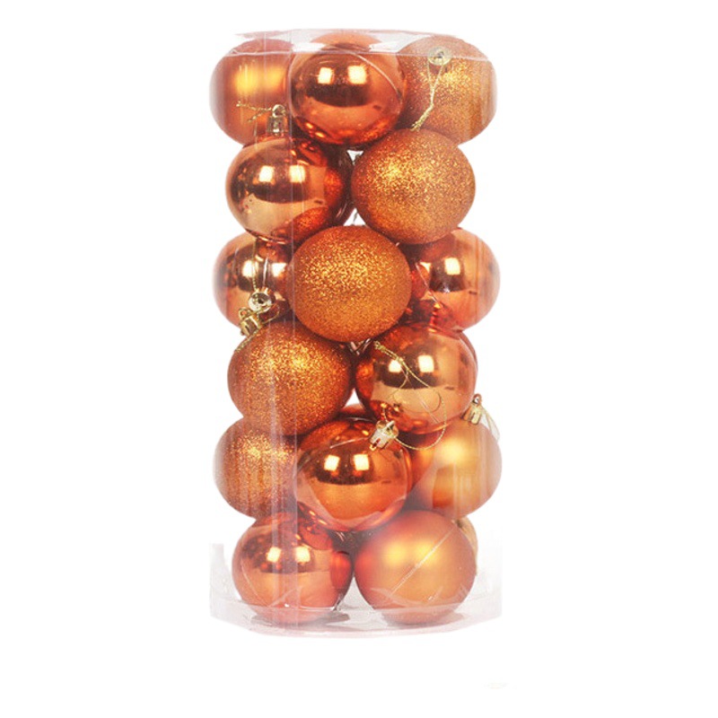 Christmas Decoration 3/4/6/8cm 24-Pack Christmas Ball Christmas Ornaments Bright Bucket Ball Electroplated Plastic Ball